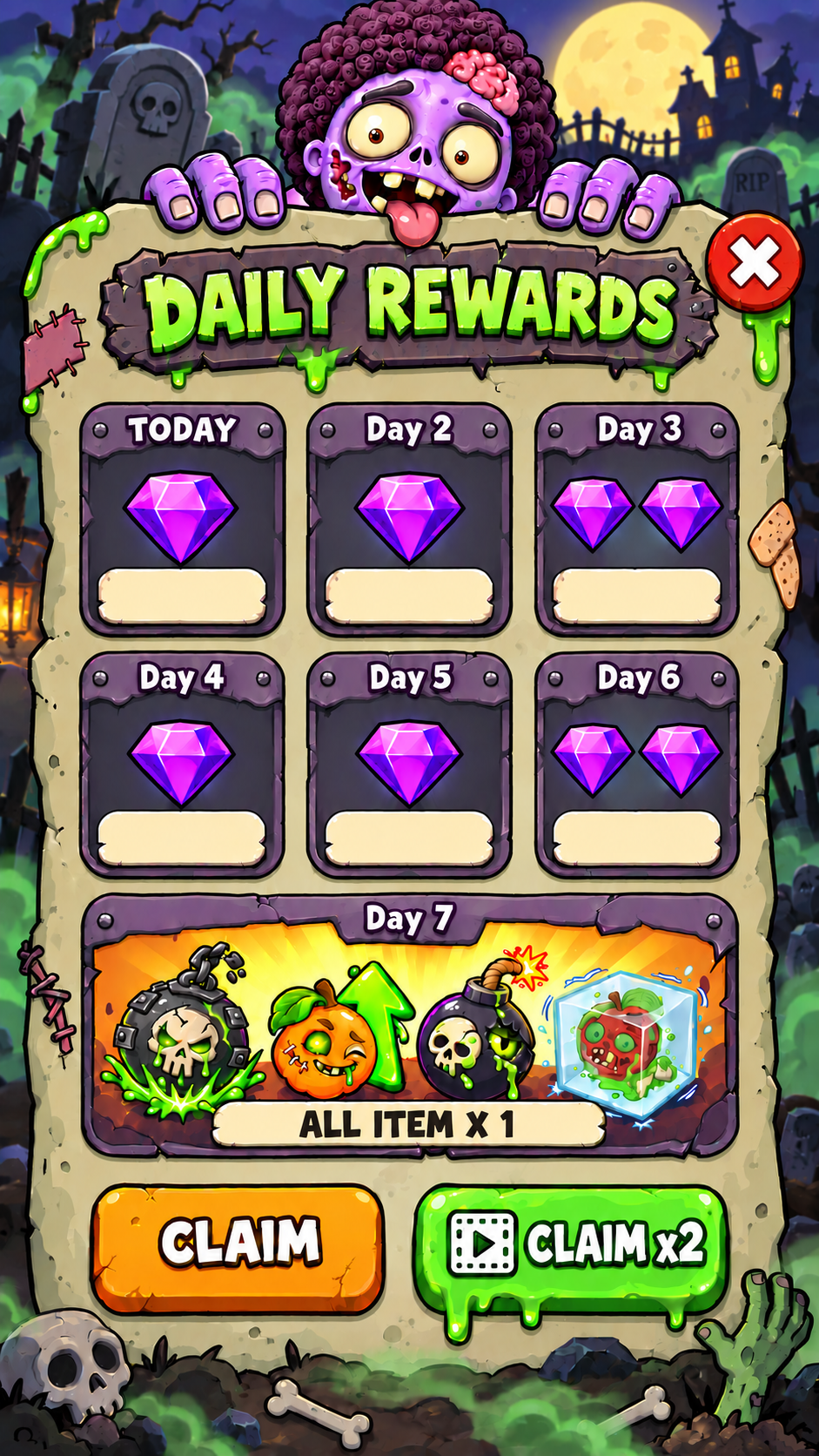 Daily Rewards 七日連續登入獎勵
