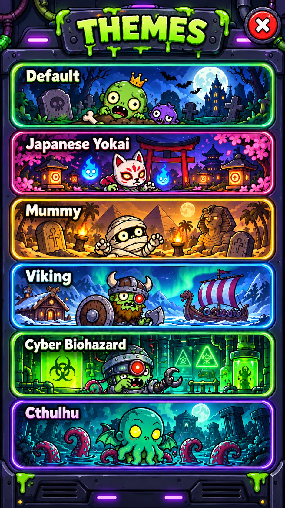 六種 Themes 主題造型